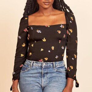 Reformation Ariana Fruit Salad Long Sleeve Top
